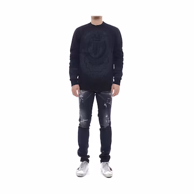 Givenchy Solid Color Crewneck Long-Sleeve Sweatshirt Men’s Black 17J7302653-001