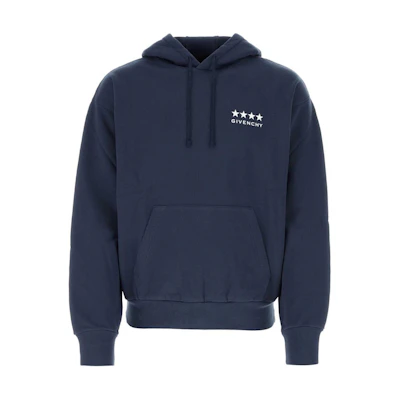 Givenchy Solid Color Hoodie Blue BMJ0LA3YJ5-402