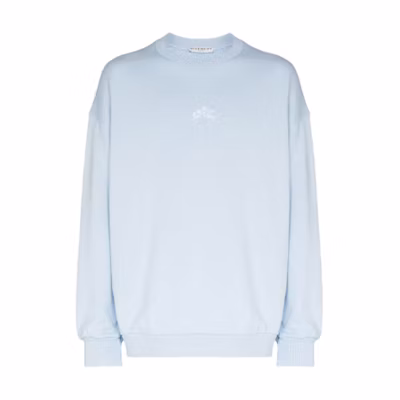 Givenchy Solid Color Oversized Pullover Sweatshirt Men’s Light Blue BMJ09N305B-453