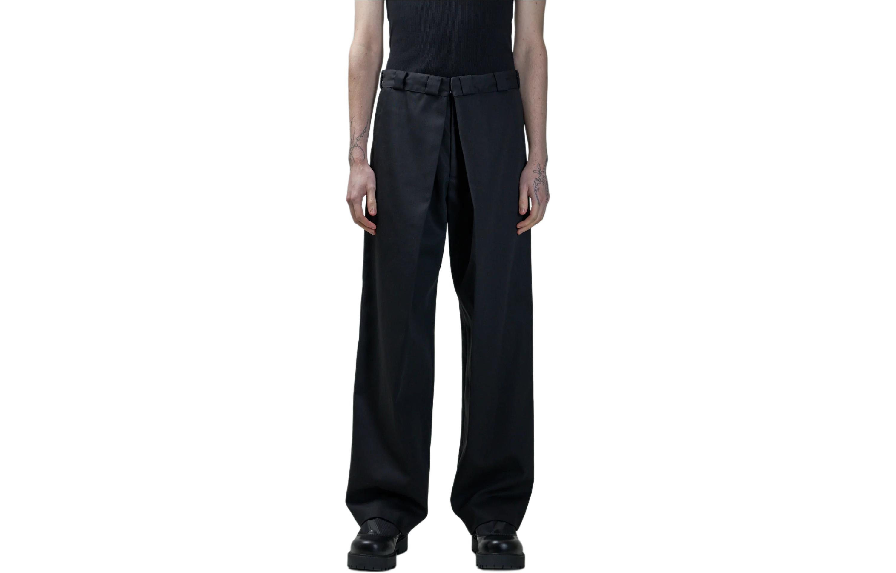 Order Givenchy Seluar Hitam Pleated Twill Warna Solid BM51DW15FH-001