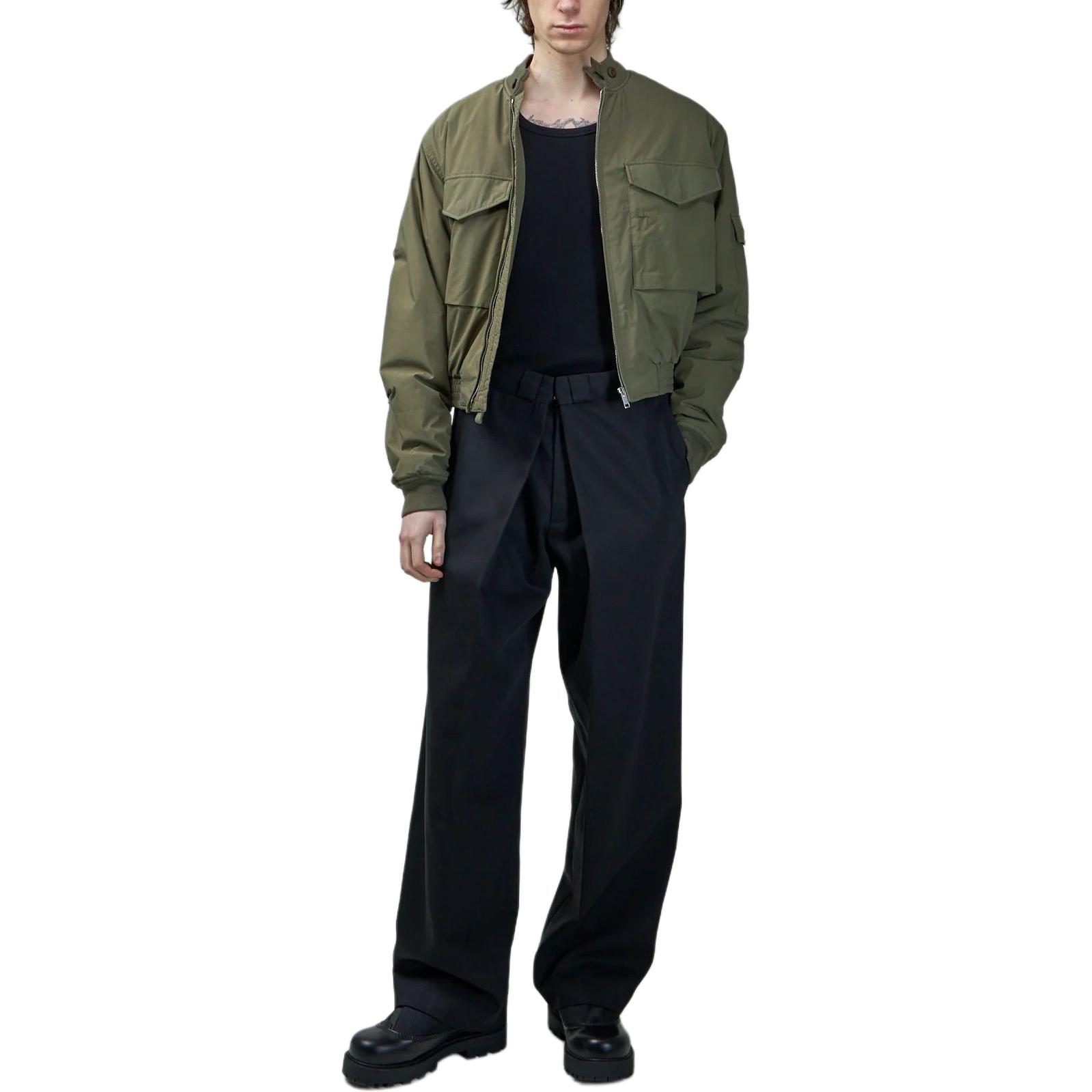 Shop Givenchy Seluar Hitam Pleated Twill Warna Solid BM51DW15FH-001