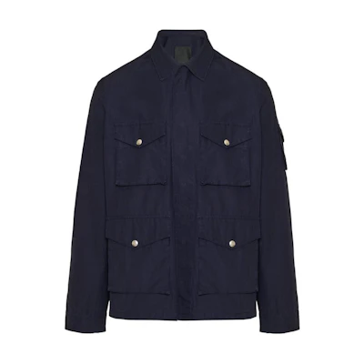Givenchy Solid Color Single-Breasted Long Sleeve Jacket Navy Blue - BM60Z3154Y-402