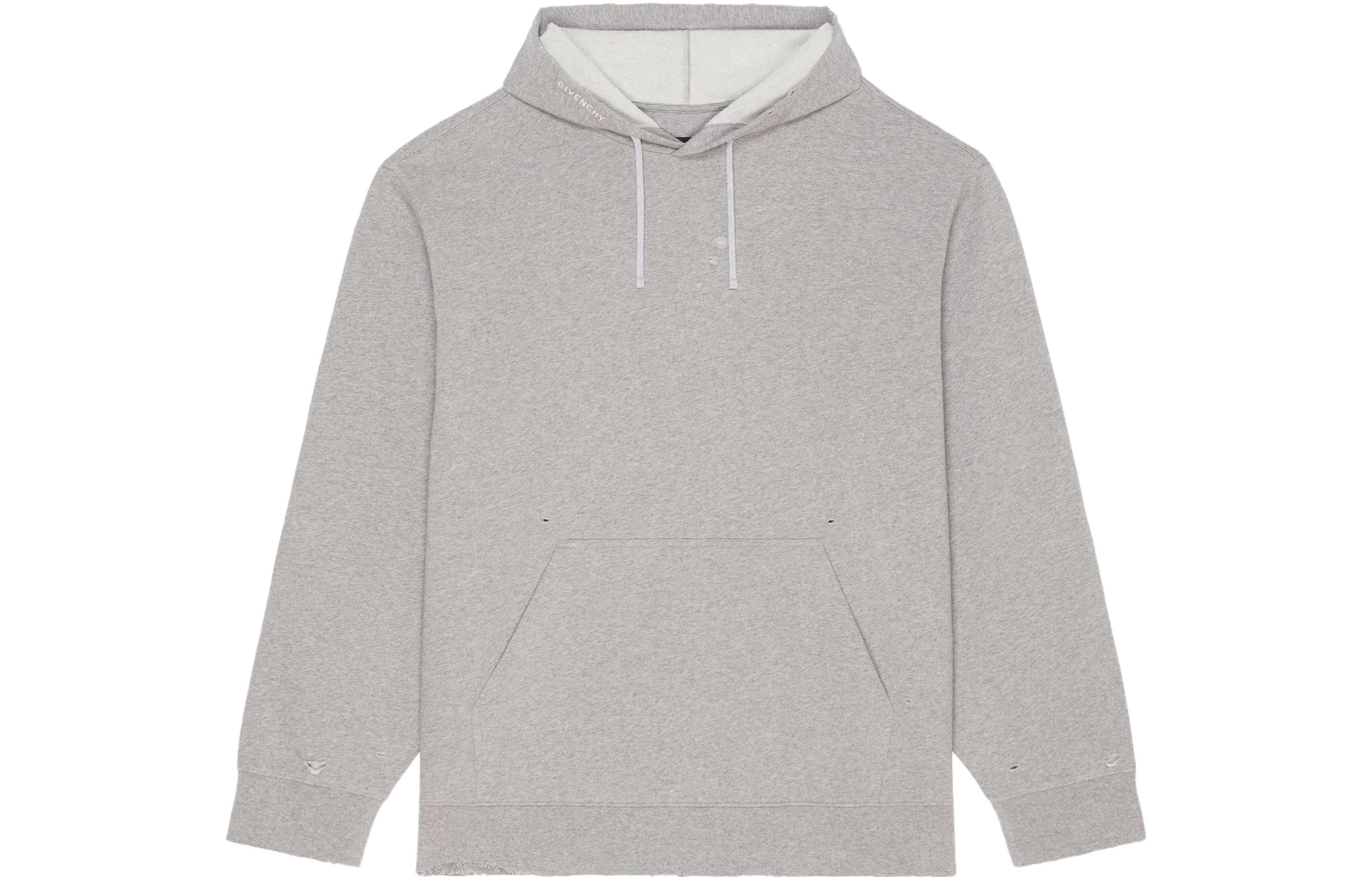 Givenchy Solid Color Slim Fit Hoodie  Long Sleeve BMJ0L03YF4-022