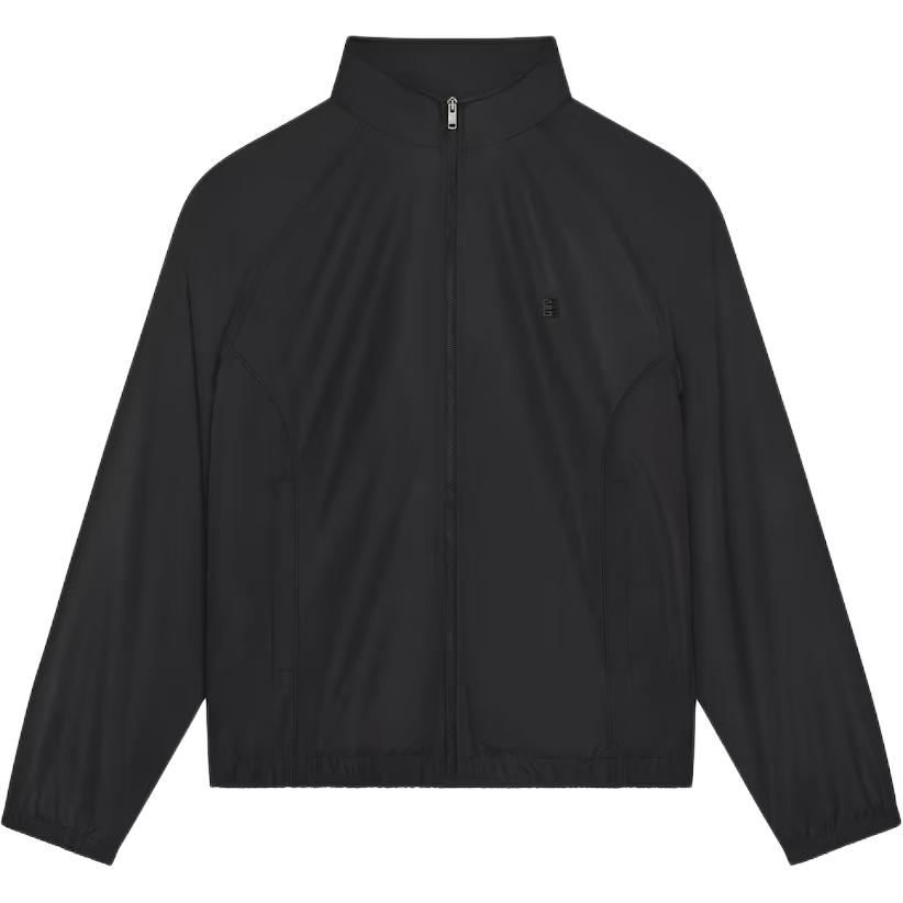 Givenchy Solid Color Zip-Up Jacket Black BM018E15L8-001