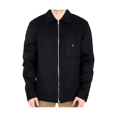 Givenchy Solid Color Zip-Up Jacket Black BM30EZ151L-001