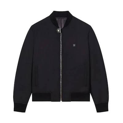 Givenchy Solid Color Zip Casual Jacket Men’s Black BM01581YE2-001