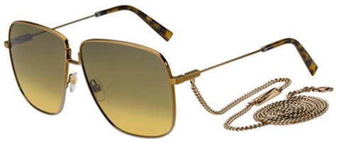 GIVENCHY Square Gold Sunglasses Unisex Couples Design with Logo Temples. 203541-NCJ-63EG GIVENCHY Square Gold Sunglasses Unisex Couples Design with Logo Temples. 203541-NCJ-63EG