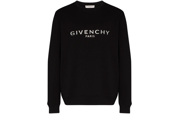 Order Givenchy SS21 3D Logo印花黑色套頭衫 BMJ06S30AF-001