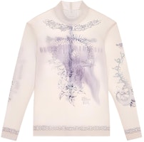 Givenchy SS21 Beige Mesh Print Long Sleeve T-Shirt BM713C3Y6C-250 Givenchy SS21 Beige Mesh Print Long Sleeve T-Shirt BM713C3Y6C-250