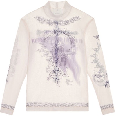 Givenchy SS21 T-Shirt Lengan Panjang Beige Mesh Print BM713C3Y6C-250 Order Givenchy SS21 T-Shirt Lengan Panjang Beige Mesh Print BM713C3Y6C-250