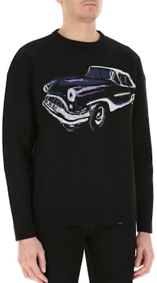 GIVENCHY SS21 Baju Sejuk Hitam Crewneck Wool dengan Cetakan Grafik Kereta BM90F94Y7J-001 Shop GIVENCHY SS21 Baju Sejuk Hitam Crewneck Wool dengan Cetakan Grafik Kereta BM90F94Y7J-001