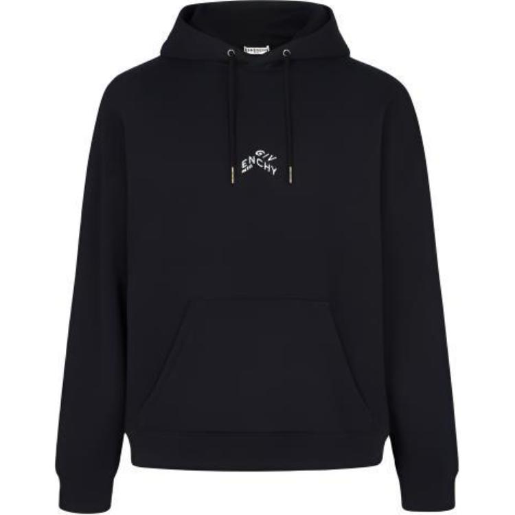 Givenchy SS21 Black Cross Letter Embroidered Logo Hoodie. BMJ09M305B-001 圖 2