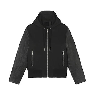 Givenchy SS21 Black Hooded Jacket. BM00QL611V-001