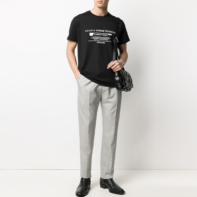 Givenchy SS21 Black Logo Letter Print Short Sleeve T-Shirt BM711T3002-001 圖 4