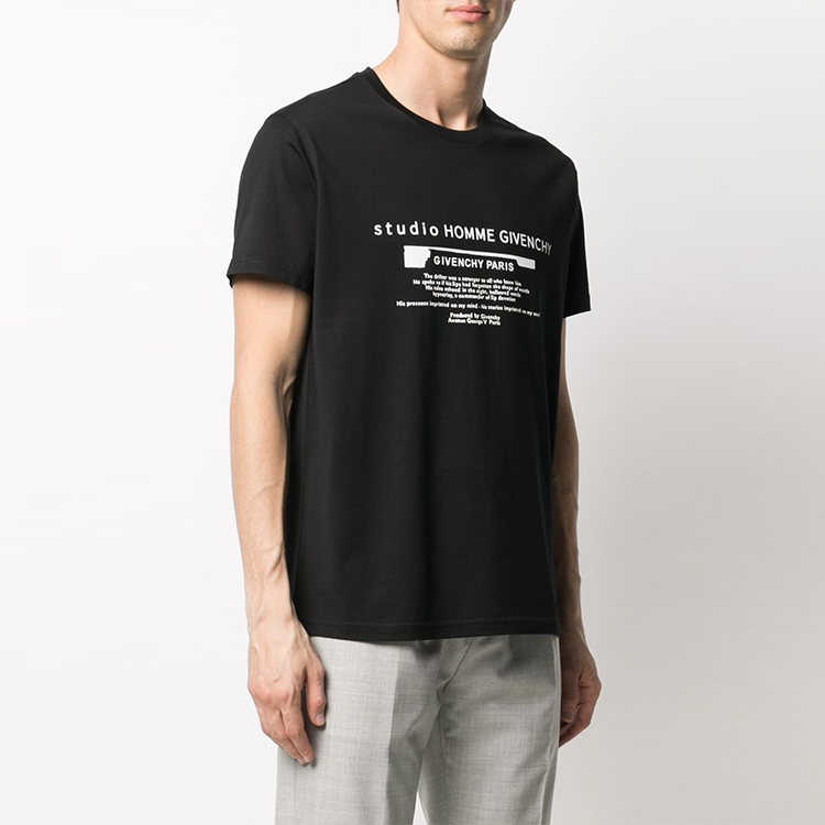 Givenchy SS21 Black Logo Letter Print Short Sleeve T-Shirt BM711T3002-001 圖 5