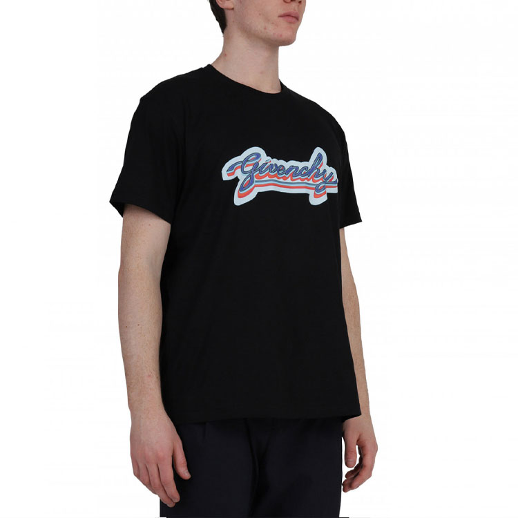 Givenchy SS21 Black Logo Letter Print Short Sleeve T-Shirt BM71123002-001 圖 5