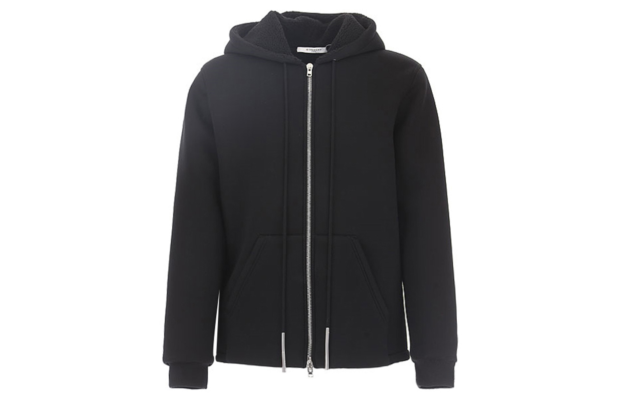 Givenchy SS21 Black Solid Color Hooded Jacket 17W7236656-001