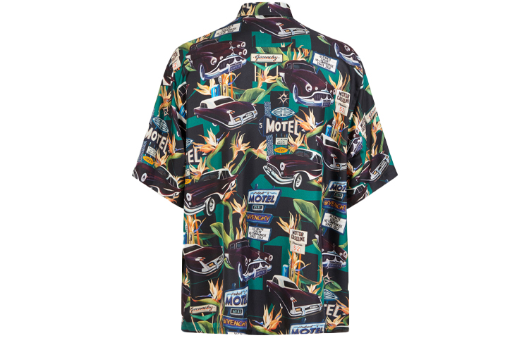 Givenchy SS21 Car Floral Print Silk Short Sleeve Shirt Multicolor BM60NT13K4-013 圖 3