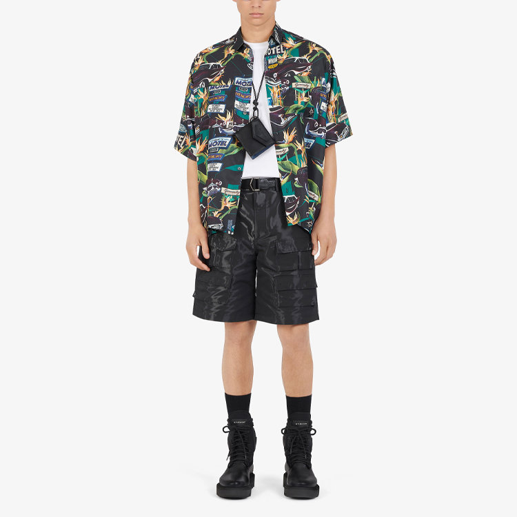 Givenchy SS21 Car Floral Print Silk Short Sleeve Shirt Multicolor BM60NT13K4-013 圖 5