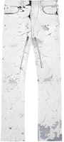 GIVENCHY SS21 Cracked Painted Zipper Jeans White Fashion Denim. BM50SU50M6-100 GIVENCHY SS21 Cracked Painted Zipper Jeans White Fashion Denim. BM50SU50M6-100
