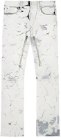 Order GIVENCHY SS21 白色裂紋塗層拉鏈牛仔褲 時尚丹寧褲。 BM50SU50M6-100