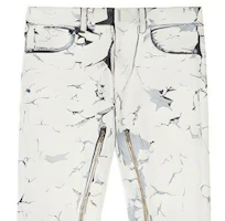 Details for GIVENCHY SS21 白色裂紋塗層拉鏈牛仔褲 時尚丹寧褲。 BM50SU50M6-100
