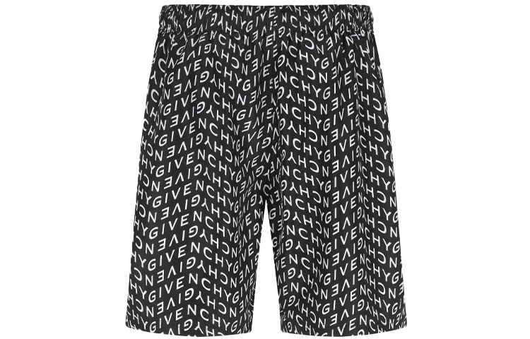 Order 纪梵希SS21全反光Logo中长款泳裤男士黑色. BMA00J1Y9A-004