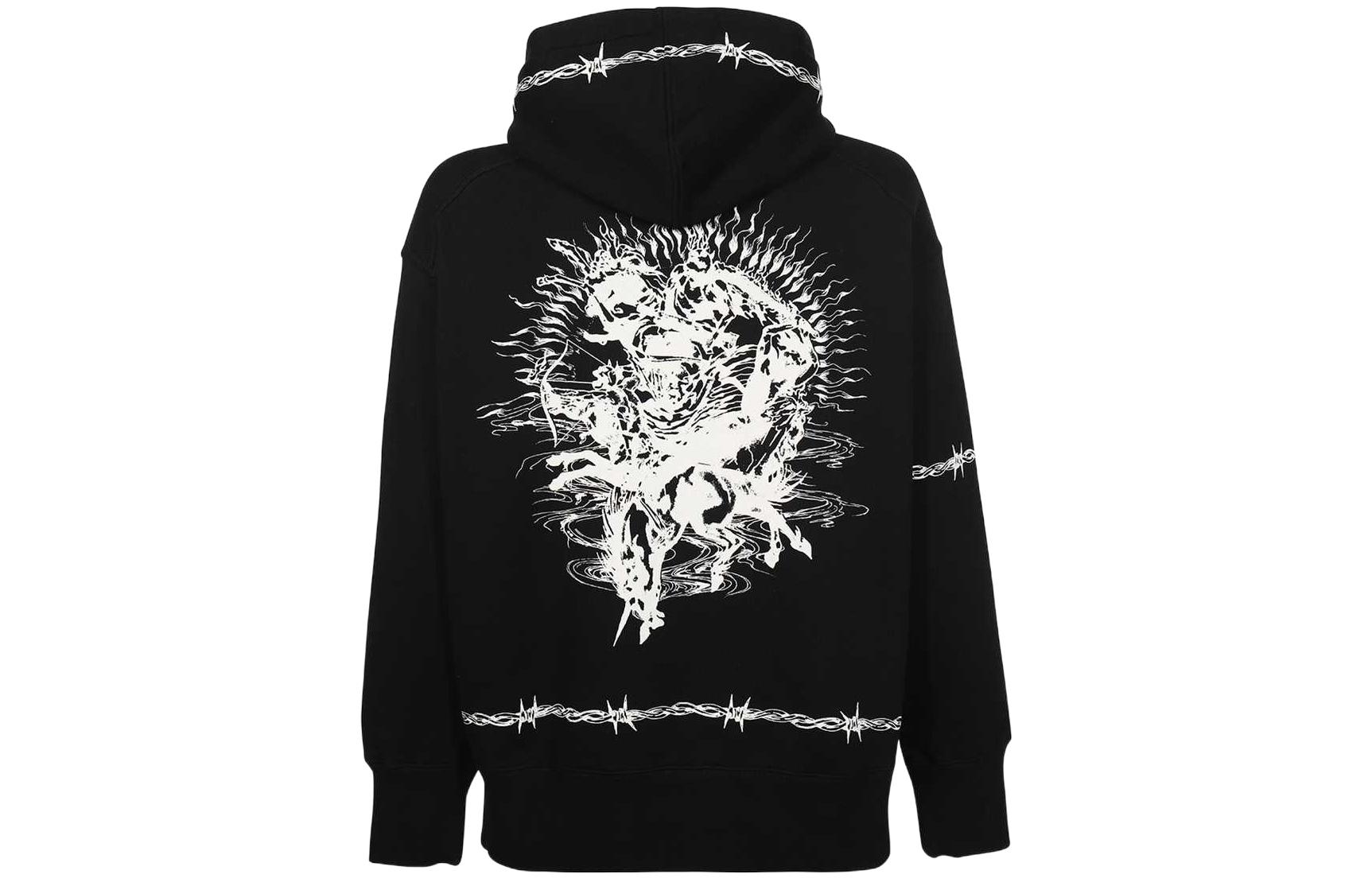 Lookbook GIVENCHY SS21 Gothic Logo Fleece Hoodie Black BMJ0C63Y69-001