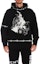 Shop GIVENCHY SS21 Gothic Logo Fleece Hoodie Black BMJ0C63Y69-001