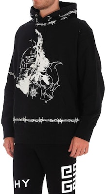 GIVENCHY SS21 Gothic Logo Fleece Hoodie Black BMJ0C63Y69-001 Details for GIVENCHY SS21 Gothic Logo Fleece Hoodie Black BMJ0C63Y69-001