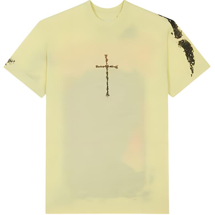 Givenchy SS21 Lemon Yellow Print Oversized T-Shirt . BM712U3Y6D-747