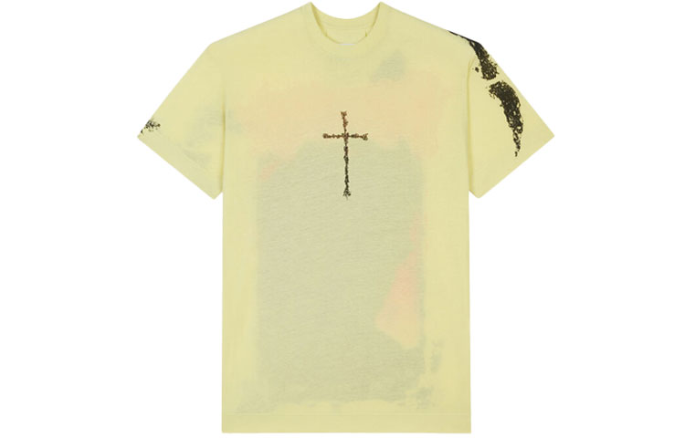 Order 지방시 SS21 레몬 옐로우 프린트 오버사이즈 티셔츠. BM712U3Y6D-747