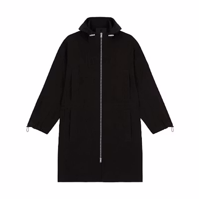 Givenchy SS21 Lightweight Stretch Nylon Hooded Parka Jacket Black . BM00RH13SX-001
