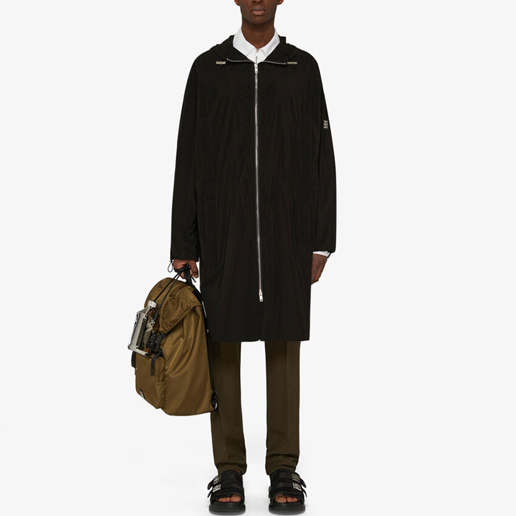 Givenchy SS21 Lightweight Stretch Nylon Hooded Parka Jacket Black . BM00RH13SX-001 圖 3