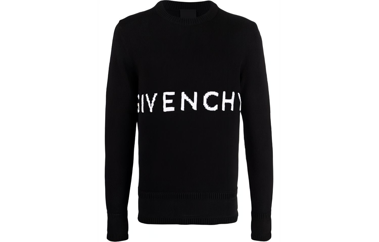 Order Givenchy SS21 Logo Knit Crewneck Sweater Hitam. BM90G9401M-001