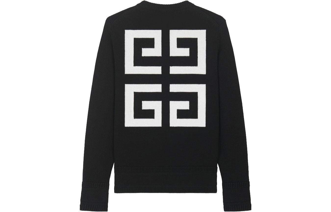 Lookbook Givenchy SS21 Logo Knit Crewneck Sweater Hitam. BM90G9401M-001