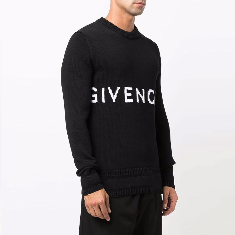 Purchase Givenchy SS21 Logo Knit Crewneck Sweater Hitam. BM90G9401M-001