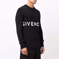 Purchase Givenchy SS21 黑色Logo針織圓領毛衣 BM90G9401M-001