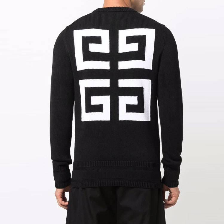 Details for Givenchy SS21 Logo Knit Crewneck Sweater Hitam. BM90G9401M-001