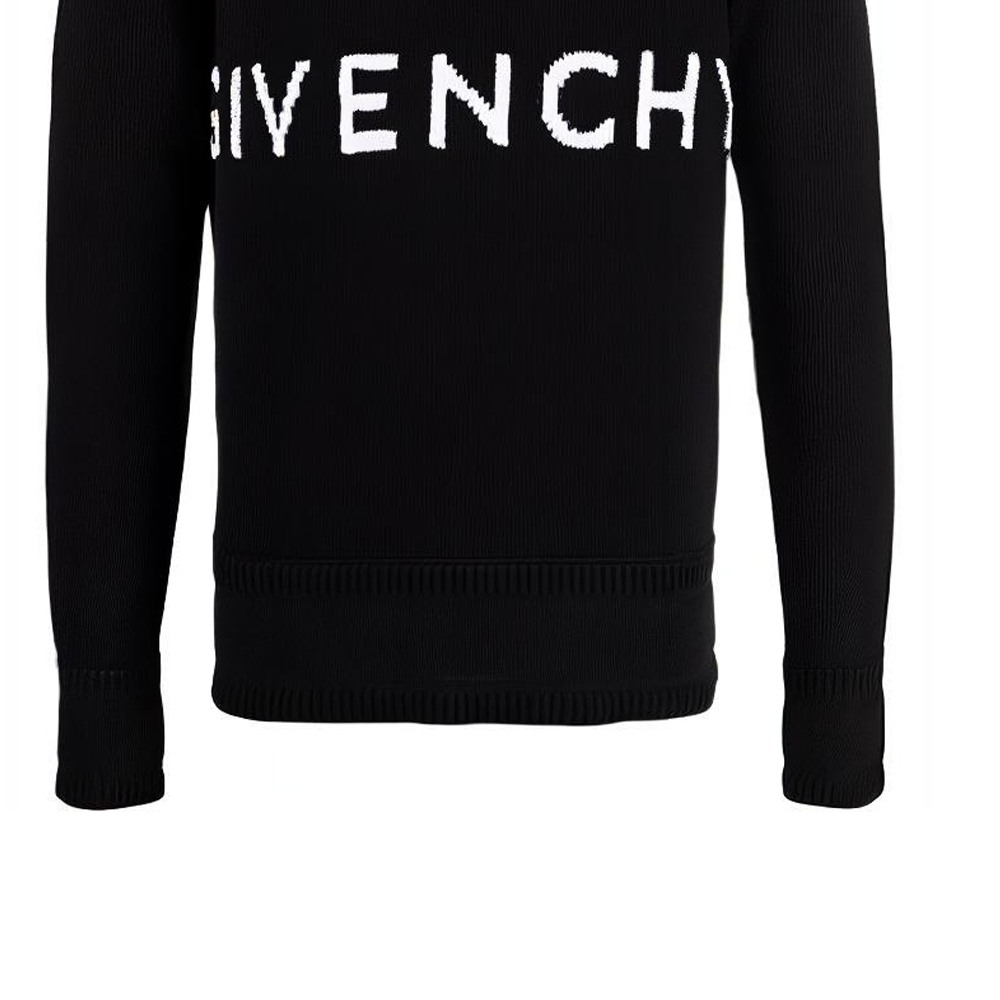 Sizing Givenchy SS21 Logo Knit Crewneck Sweater Hitam. BM90G9401M-001