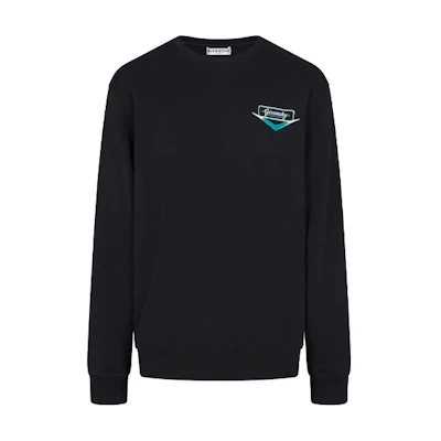 Givenchy SS21 Motel Print Cotton Crewneck Sweatshirt Black . BMJ09V30AF-001