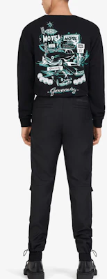 지방시 SS21 모텔 프린트 코튼 크루넥 스웨트셔츠 블랙. BMJ09V30AF-001 Details for 지방시 SS21 모텔 프린트 코튼 크루넥 스웨트셔츠 블랙. BMJ09V30AF-001