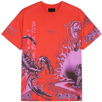 Givenchy SS21 Oversized Graphic T-Shirt Red Tee. BM713Q3Y6B-940 Givenchy SS21 Oversized Graphic T-Shirt Red Tee. BM713Q3Y6B-940