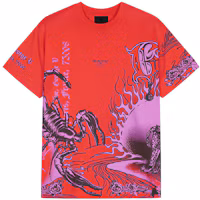 Order Givenchy SS21 Oversized Graphic T-Shirt Red Tee. BM713Q3Y6B-940