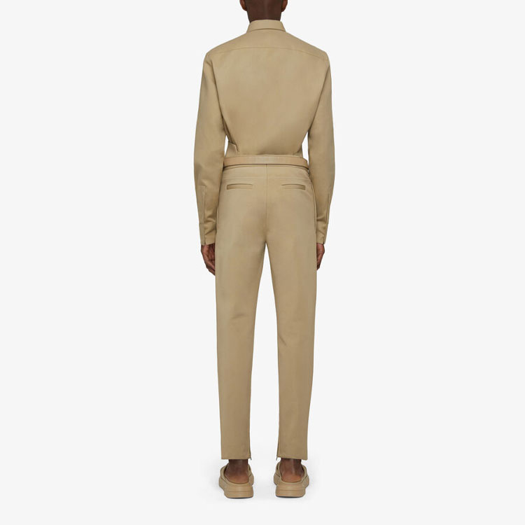 Shop ジバンシィ SS21 プントミラノ スリムフィット トラウザー メンズ ベージュ BM50T530LJ-250