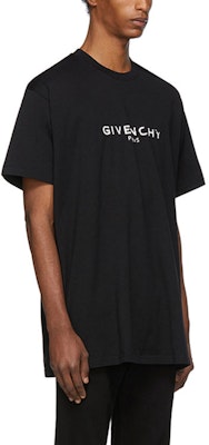 Givenchy SS21 Reverse Logo T-Shirt Hitam BM71653Y6B-001 Details for Givenchy SS21 Reverse Logo T-Shirt Hitam BM71653Y6B-001