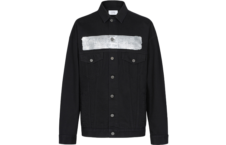 Givenchy SS21 Slate Denim Jacket Men’s Black BM00PK50KK-001