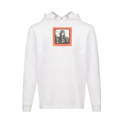 Givenchy SS21 White Hoodie with Portrait Print Casual Long Sleeve 17W7179653-100