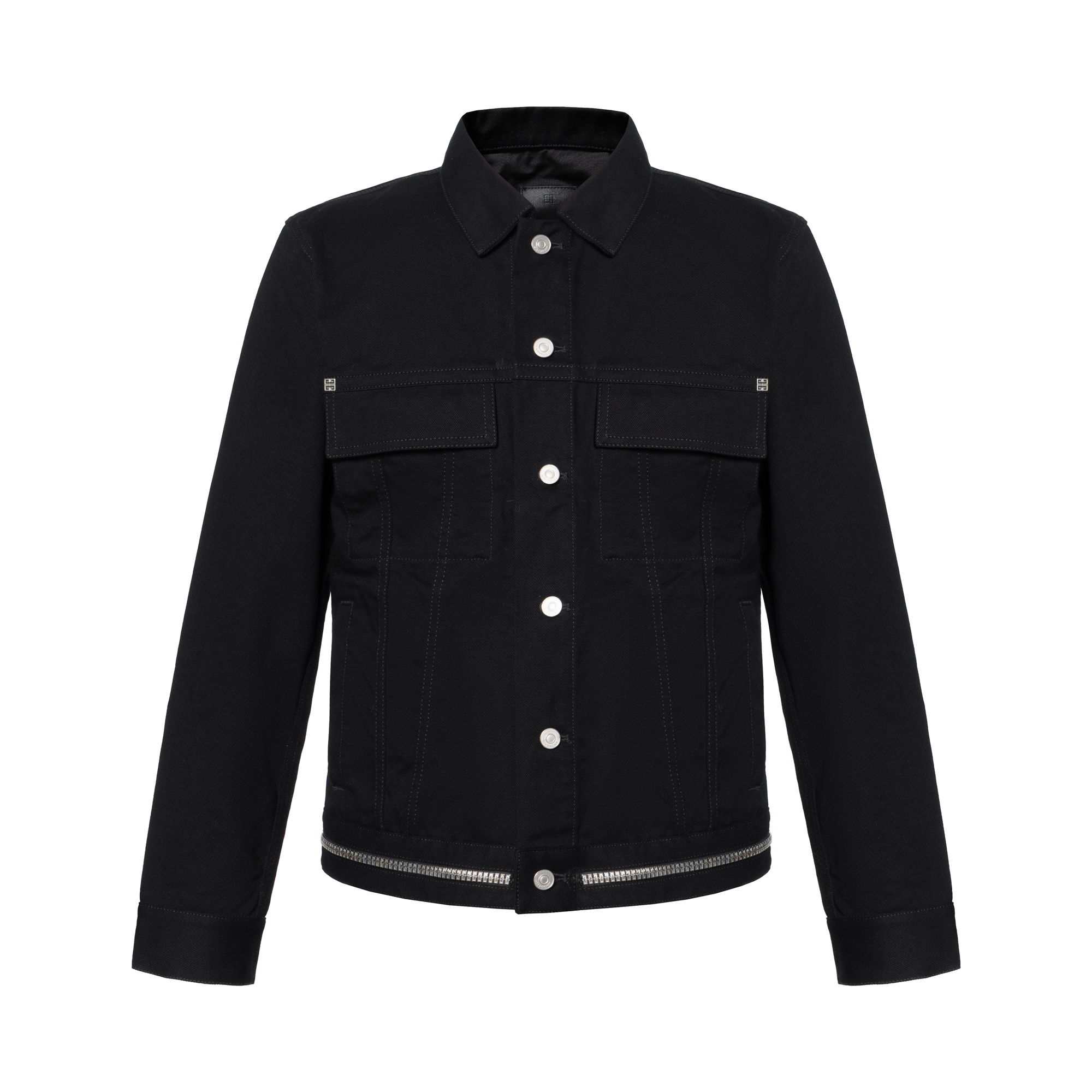 Givenchy SS22 4G Solid Logo Button Jacket Black BM00WH50KK-001