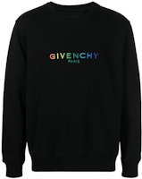 GIVENCHY SS22 Black Crewneck Sweatshirt with Logo Print. BMJ0GS3Y78001 GIVENCHY SS22 Black Crewneck Sweatshirt with Logo Print. BMJ0GS3Y78001